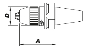 Zeichnung Kurzbohrfutter MAS-BT 40, 1-13 mm
