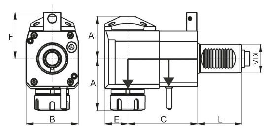 Drawing Driven tool VDI 30 ER 25, with IC