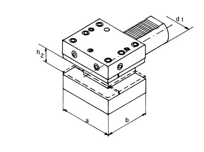 Drawing VDI 30 multiple square tool holder, type D1