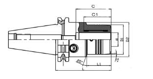 Zeichnung Hydrodehnspannfutter SK 40, Ø 20 x 80,5 mm