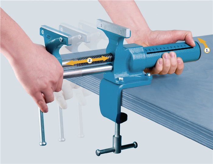 Anwendung 3 Schraubstock HEUER Compact 120 mm Anwendung 3 Schraubstock HEUER Compact 120 mm