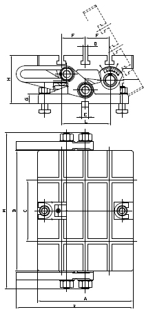 Zeichnung Sinus-Spanntisch Bison Typ 5155-200x250