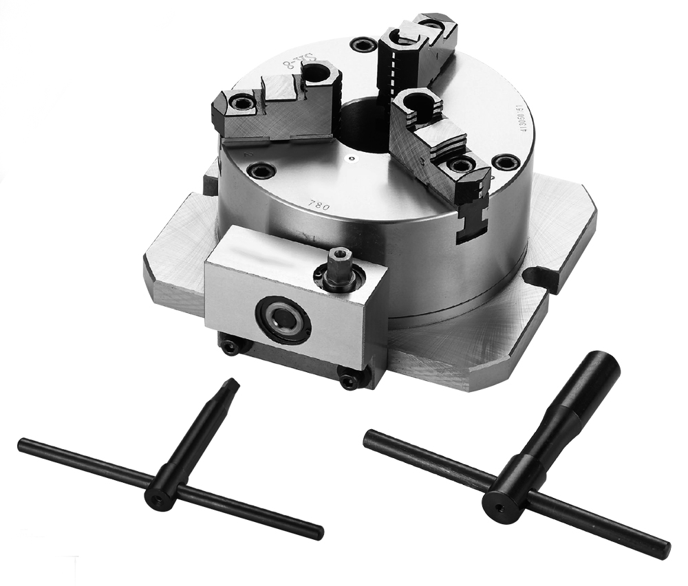 Example Three-jaw lathe chuck with angle drive, type 300