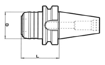 Zeichnung Gewindeschneidfutter MAS BT 40, Bereich M3-M12