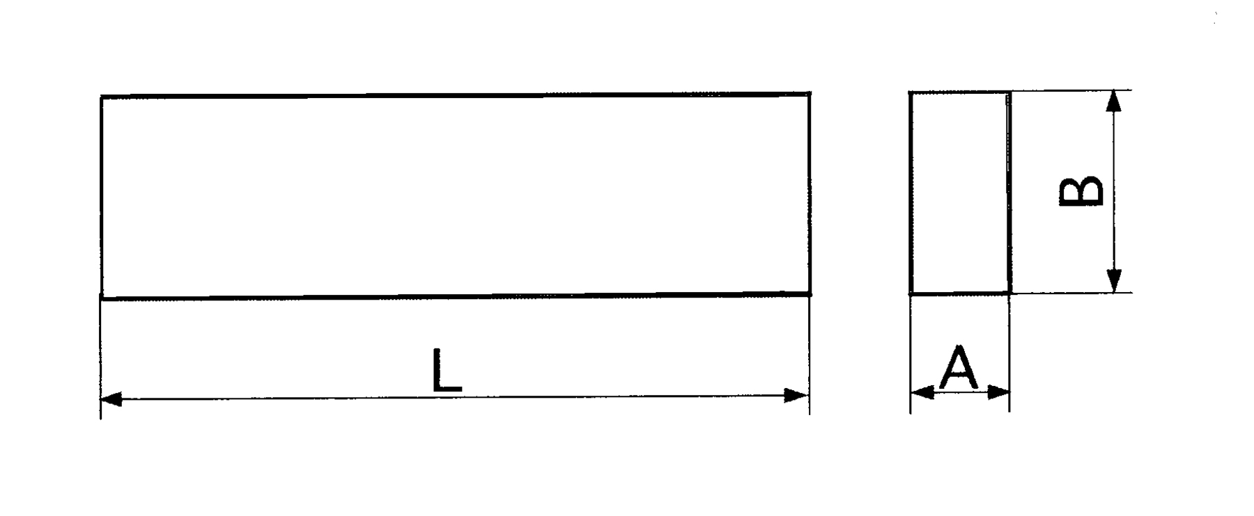 Zeichnung Parallelunterlagen Typ MLRD, 100 x Stärke 4 mm