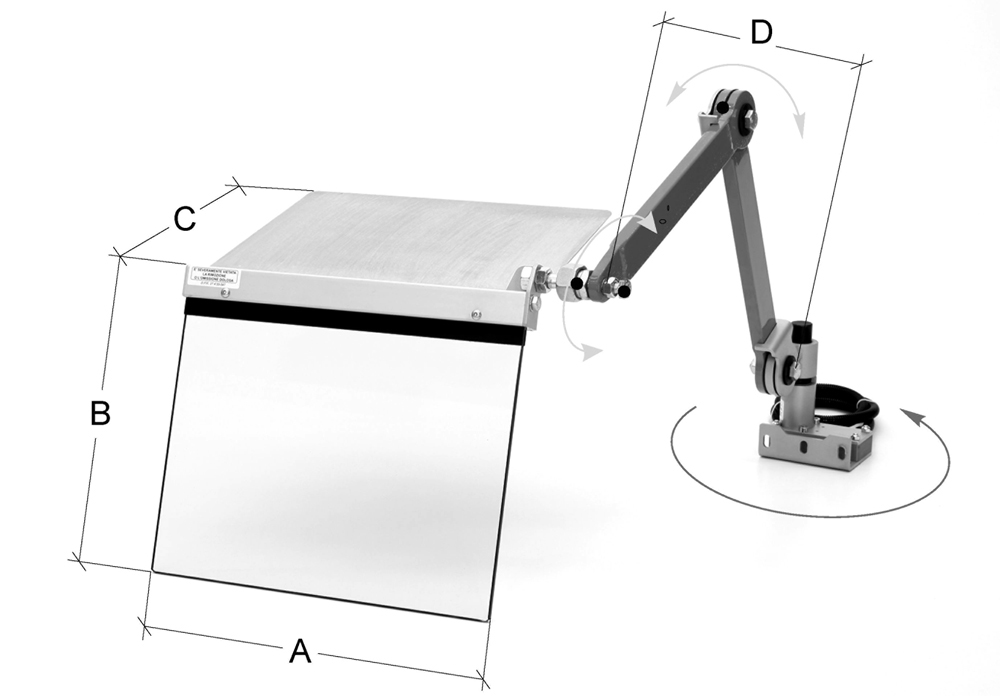 Lathe carriage safety guard, type 400/550 Lathe carriage safety guard, type 400/550