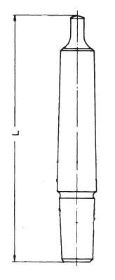 Drawing Taper arbor with Jacobs-taper, MT 2 / J3