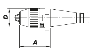 Zeichnung Kurzbohrfutter DIN 2080 SK 40, 1-16 mm