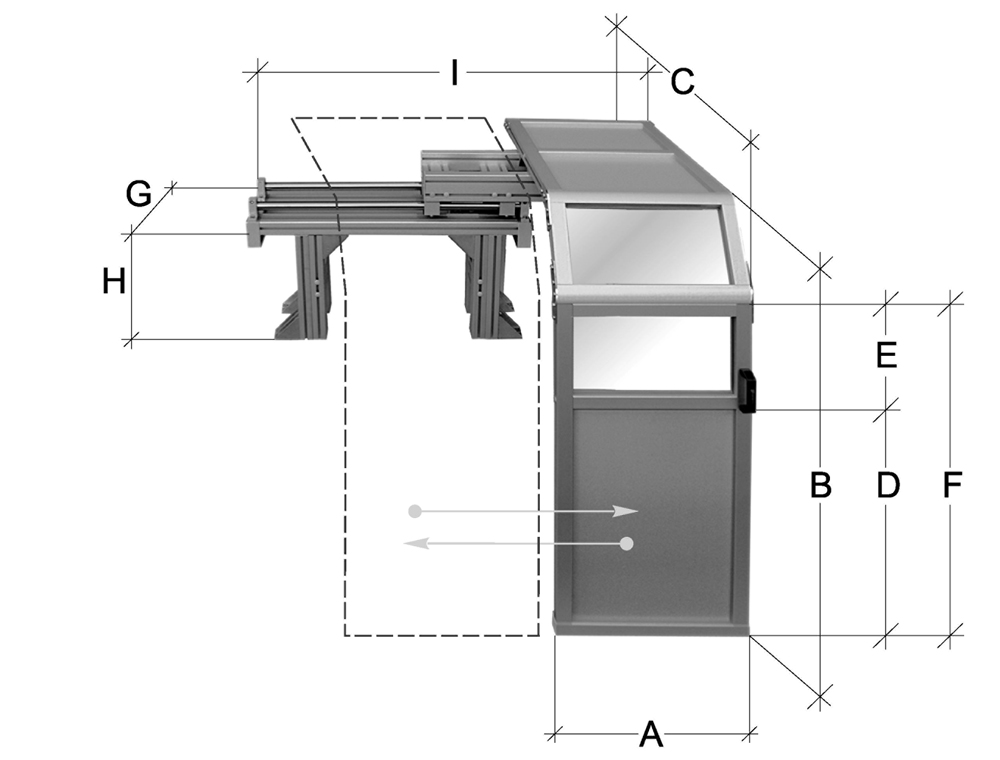 Futterschutzeinrichtung, verschiebbar, 1500 mm Futterschutzeinrichtung, verschiebbar, 1500 mm