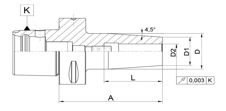 Drawing Shrink chuck, polygonal taper Ø 14 mm