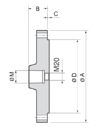 Chuck adaptor Ø 100 mm for MT-base body