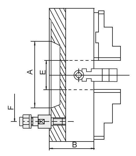 Zeichnung Planscheibe DIN 55027, Ø 400 mm, KK 11
