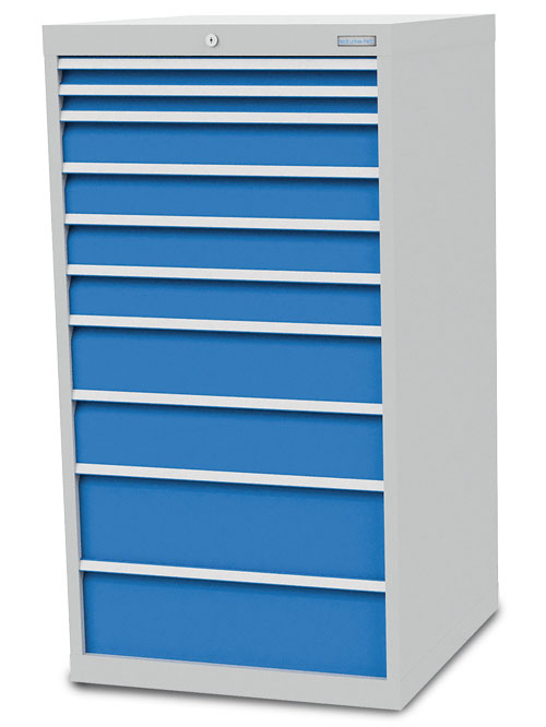 Schubladenschrank B 705 x T 736 x H 1319 mm mit 10 Schubladen R 24-24