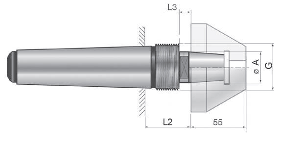 Grundkörper für festen Futterflansch, MK 3 Grundkörper für festen Futterflansch, MK 3