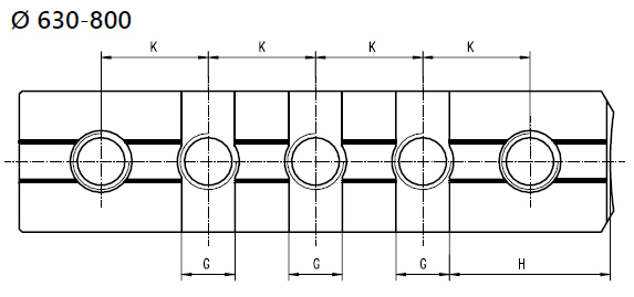 Drawing 2 Hard master jaws for 3-jaw scroll chucks Ø 630 mm