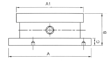 Drawing 2 Round permanent magnetic chuck Ø 300 mm