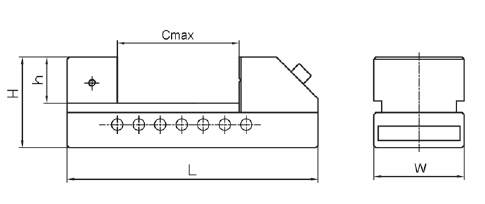 Drawing Tool maker vice TMV-A125, with quick adjustment