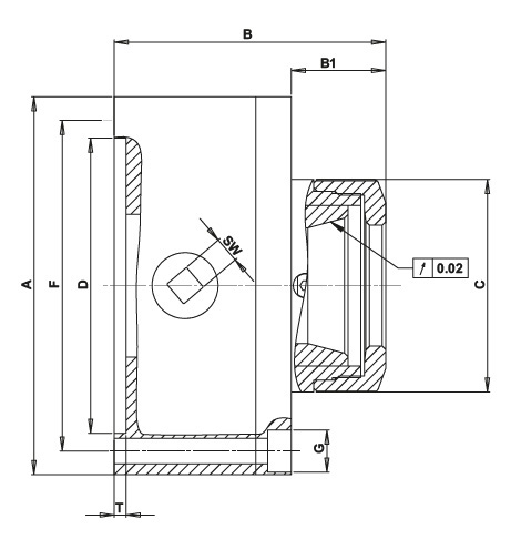 Drawing Collet chucks for death length collets 173E