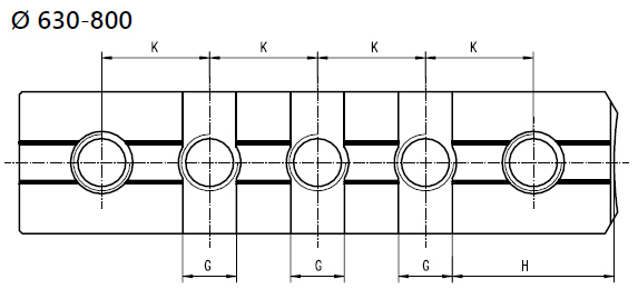 Drawing 2 Hard master jaws for 6-jaw scroll chucks Ø 630 mm