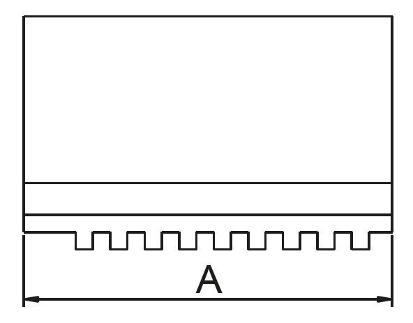 Drawing 2 Solid jaws for four-jaw lathe chuck Ø 400 mm