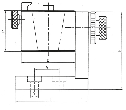 Drawing Assembly support SK 50 / BT 50, tiltable