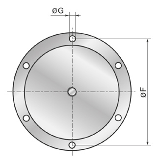 Futterflansch Ø 250 mm für MK-Grundkörper Futterflansch Ø 250 mm für MK-Grundkörper