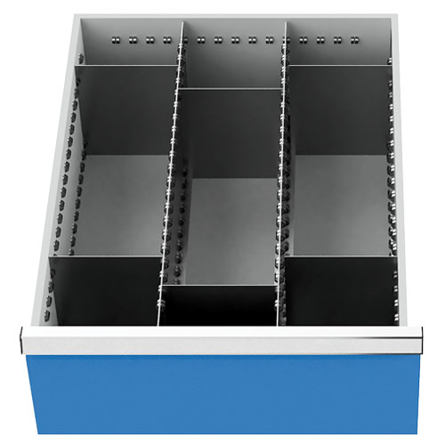 Metalleinteilung 8-teilig R 18-24 Schubladennutzmaß 450 x 600 mm Metalleinteilung 8-teilig R 18-24 Schubladennutzmaß 450 x 600 mm