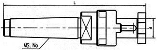Zeichnung Kombi-Aufsteck-Fräsdorn, MK2,  D: 13 mm