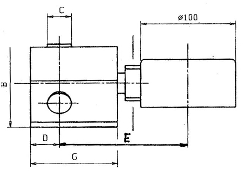Zeichnung 2 Spannkraftmessgerät Dreibackenfutter 21-210 kN