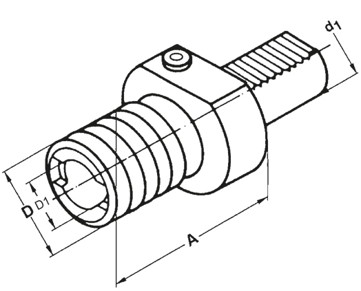 Zeichnung Gewindeschneidfutter VDI 40, M14 - M36