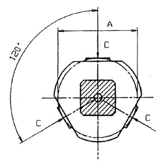 Zeichnung 1 Spannkraftmessgerät Dreibackenfutter 0,6-6,0 kN
