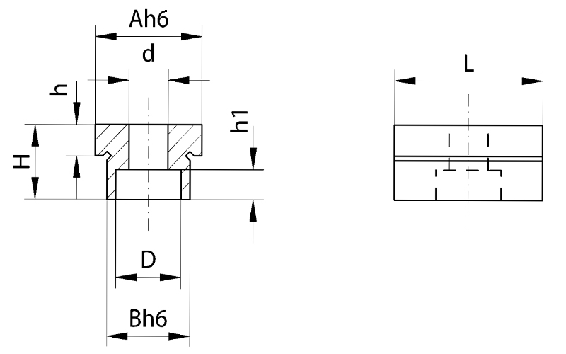Zeichnung Passsteine für Schraubstöcke, 16/36 mm