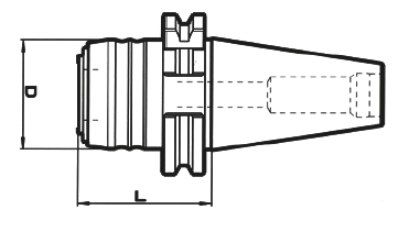 Zeichnung Gewindeschneidfutter DIN 69871 SK50, M6-M20
