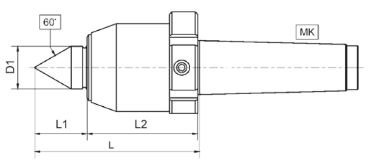 Drawing Revolving tailstock centre, series 805 MT 6