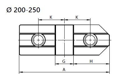 Drawing 3 Hard master jaws for independent chucks Ø 200 mm