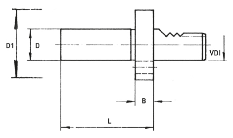 Drawing Test arbor DIN 69880, VDI 40