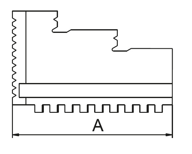 Drawing 1 Solid jaws for three-jaw lathe chucks Ø 100 mm
