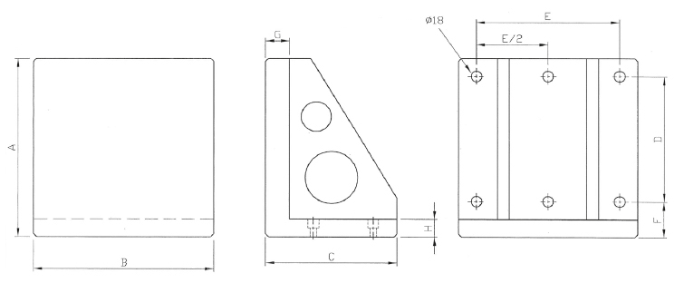 Drawing Angle plate, type CD23-400