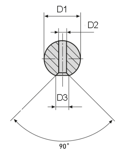 Zeichnung Kugelspritzdüsen Ø 10 mm