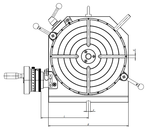 Drawing 1 Rotary table Bison type 5859-160