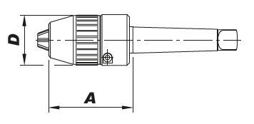 Zeichnung Kurzbohrfutter MK 4, Spannweite 1-16 mm