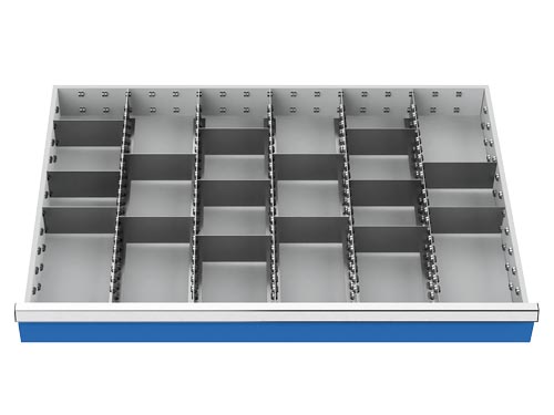 Metalleinteilung 20-tlg. R 36-24 Schubladennutzmaß 900 x 600 mm Metalleinteilung 20-tlg. R 36-24 Schubladennutzmaß 900 x 600 mm