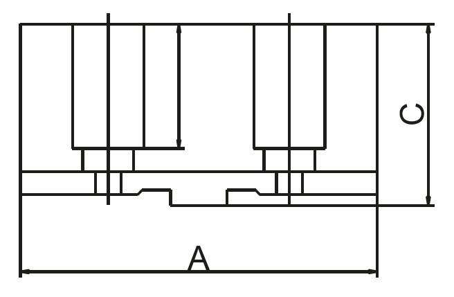 Drawing 2 Soft top jaws for four-jaw lathe chucks Ø 630/800 mm