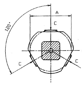 Zeichnung 1 Spannkraftmessgerät Dreibackenfutter 21-210 kN