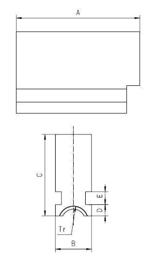 Drawing Soft solid jaws for independent chucks Ø 315 mm