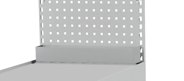 Ablageschale B 484 x T 74 x H 100 mm für Lochwände Ablageschale B 484 x T 74 x H 100 mm für Lochwände