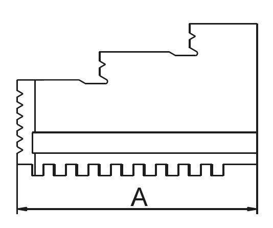 Drawing 1 Solid jaws for four-jaw lathe chucks Ø 400 mm
