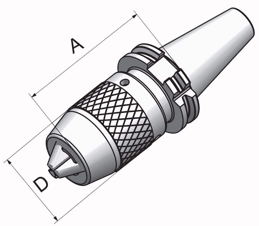Drawing Drill chuck DIN 69871, SK50-16