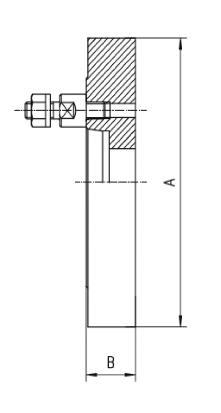 Zeichnung Flansch DIN 55027, Ø 630 mm KK 8, plan
