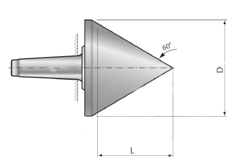 Drawing Revolving tube centre pointed, MT 6